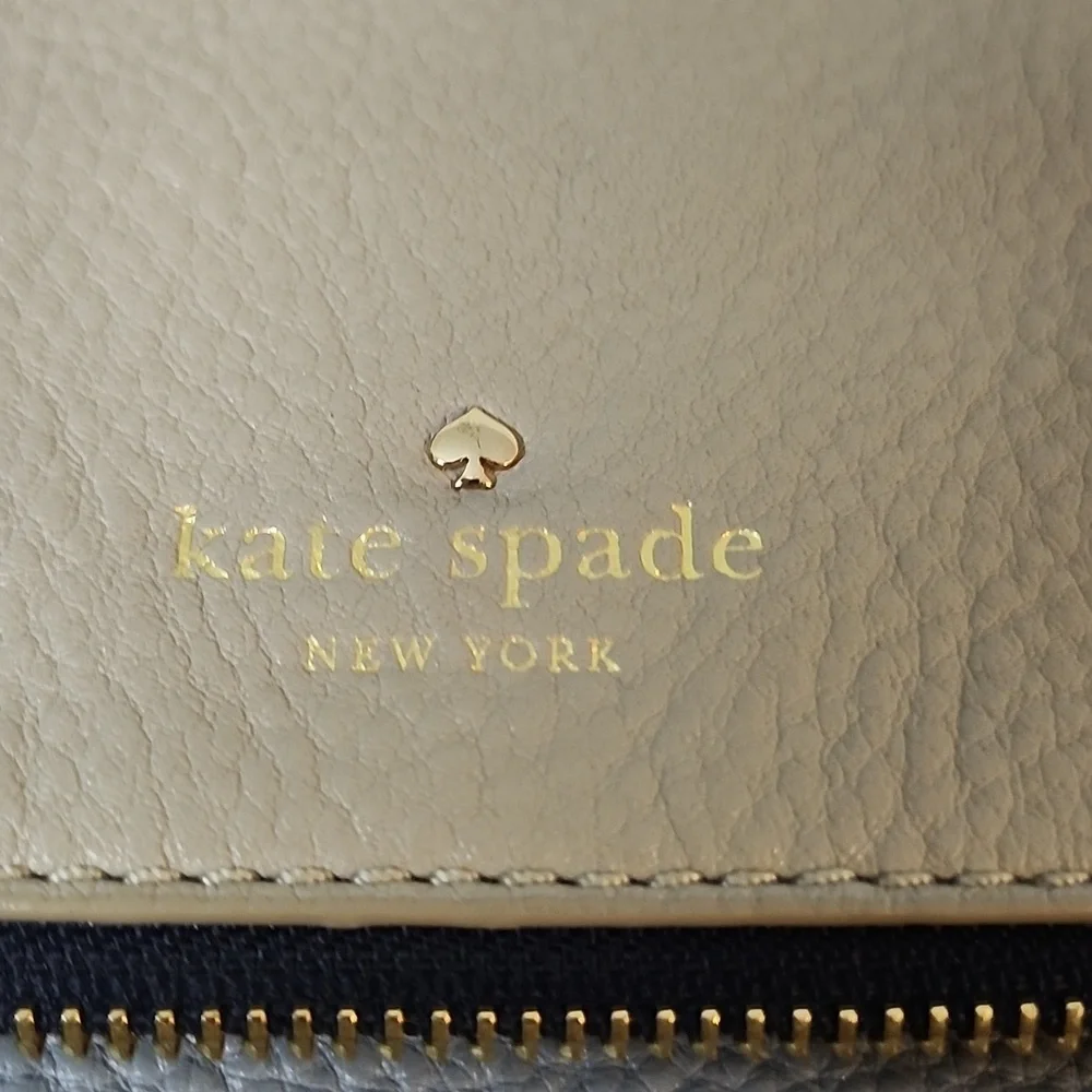 KATE SPADE NEW YORK Color Block Block Gray Tan Classic Crossbody